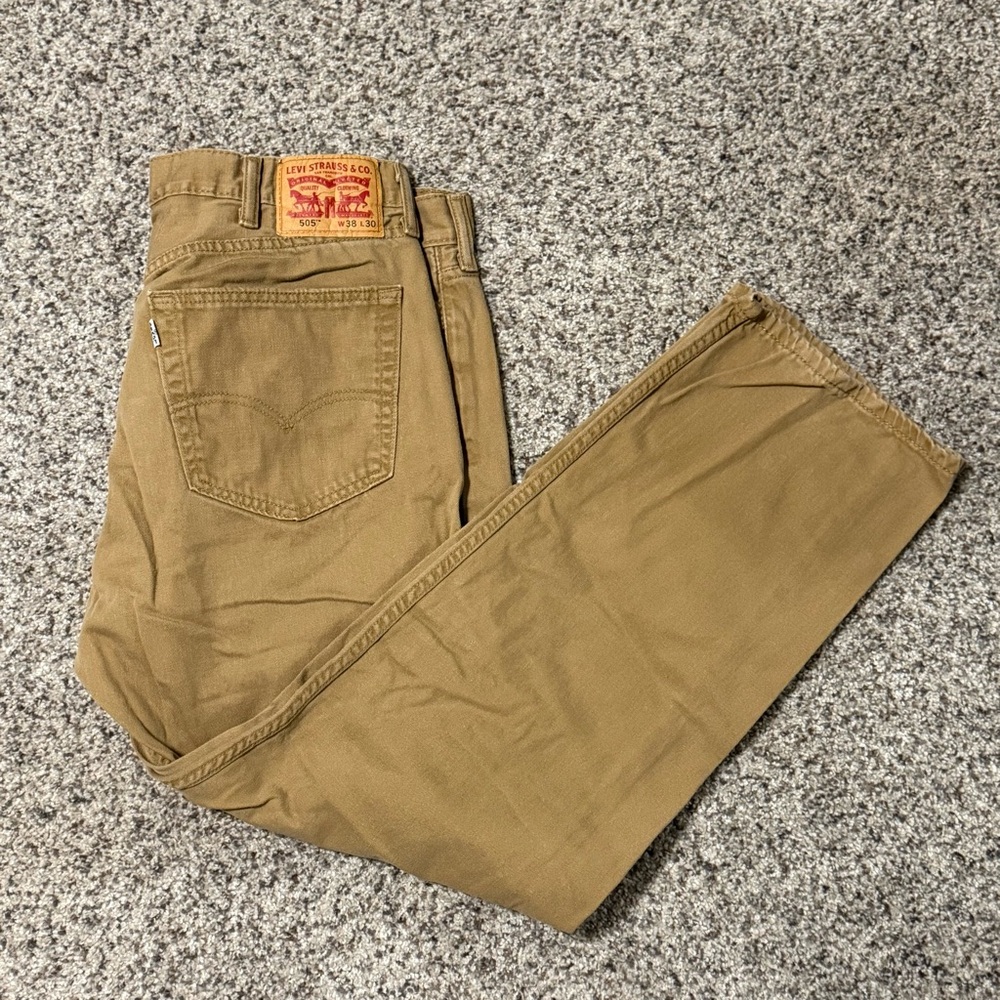 Levi's Men's 501 Regular Straight Fit Khaki Jeans